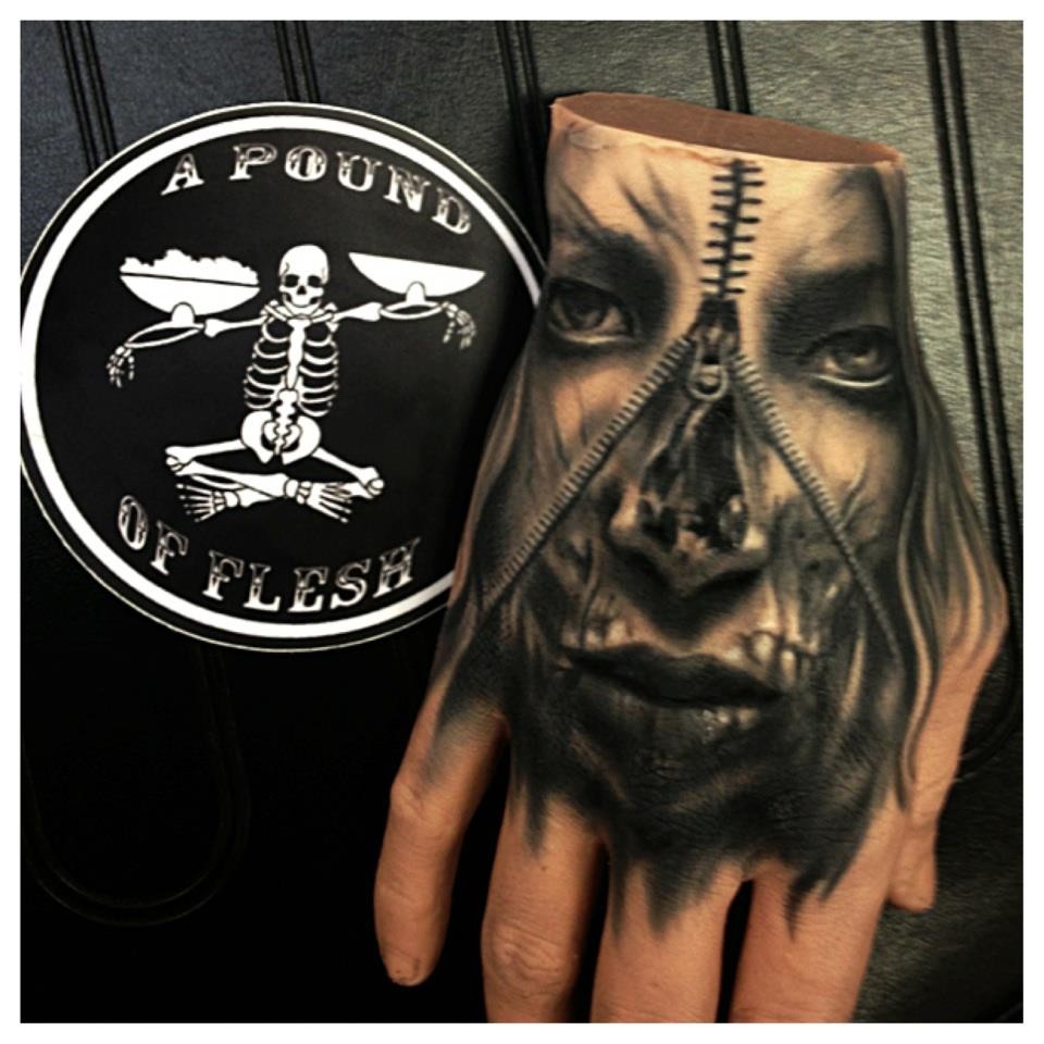Pound of Flesh right hand Body Graphics Tattoo Supply