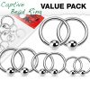 Value Pack 4 Pairs Annealed Captive Bead Rings