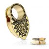 1pc- Tribal Filigree Gold Plated Copper Ear Spreaders