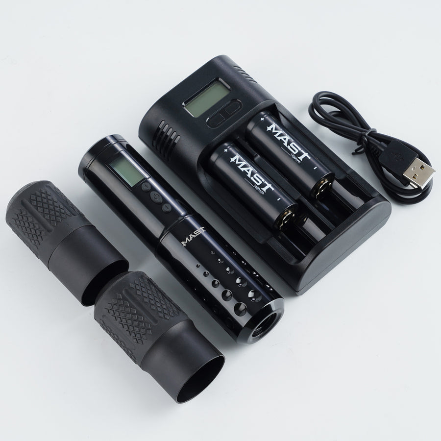 Mast Lancer Wireless Rotary Tattoo Pen Machine With Two Batteries