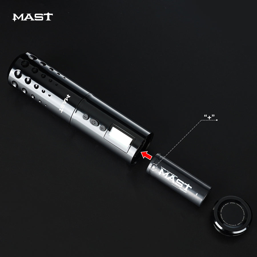 Mast Lancer Wireless Rotary Tattoo Pen Machine With Two Batteries- Black 3.5mm Stroke - Image 4
