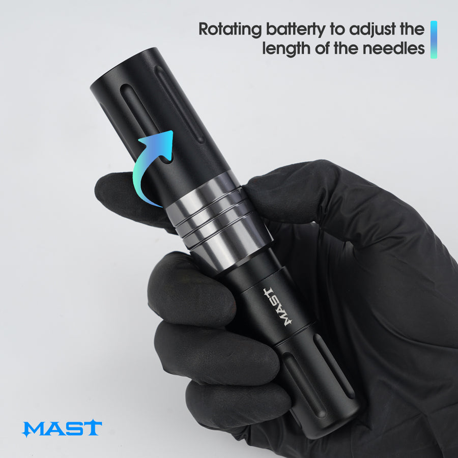 Mast Nano Wireless Rotary Pen Machine with Battery for PMU/ SMP 3.2mm Stroke-Black - Image 5