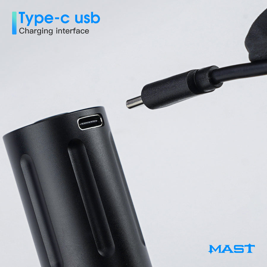 Mast Nano Wireless Rotary Pen Machine with Battery for PMU/ SMP 3.2mm Stroke-Black - Image 7