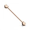1pc- Heart Ends Industrial Barbell