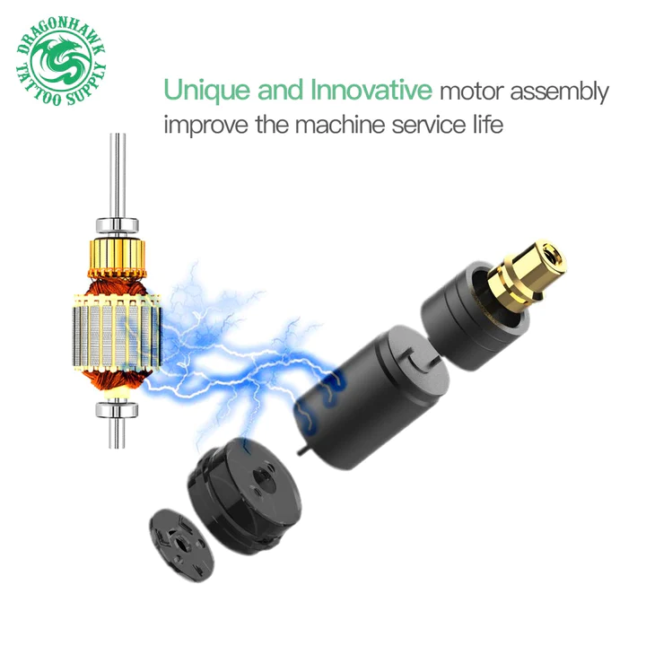 Mast P10 Rotary Pen Machine for PMU SMP Cartridge Tattoo Pen Machine-Light Blue 3.0mm Stroke - Image 3