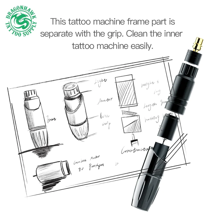 Mast P10 Rotary Pen Machine for PMU SMP Cartridge Tattoo Pen Machine-Light Blue 3.0mm Stroke - Image 7