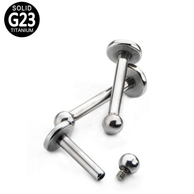 1pc- ASTM F136 Titanium Internal Thread labret With Top Ball | Body ...