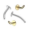 1pc- Implant Grade Titanium Threadless Push In Belly Ring With Convex Base Post