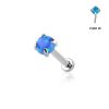 1pc-Opal prong set top push-in threadless labret