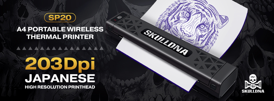 SKULLDNA SP20 Wireless Stencil Printer - BLACK