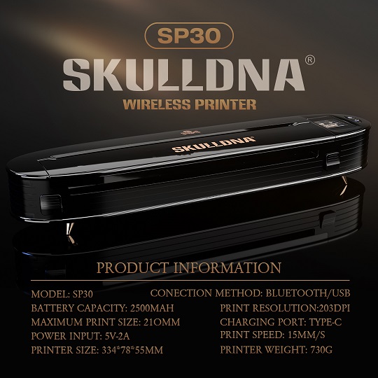 SKULLDNA SP30 Wireless Stencil Printer - BLACK - Image 3