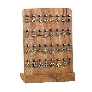 Suar wood Display for curved and straight bars