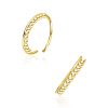 1pc- 316L Pvd Gold Bendable Ring with Beaded Design