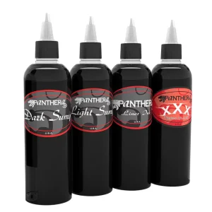 Panthera Tattoo Ink - Black Ink Set - 4 x 150ml Bottles