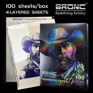 Bronc 4 layered Stencil Paper - Thermal Stencil Paper-100 Sheets per box