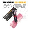 Self Sealing Tattoo Pen Machine Covers - Skull DNA- 100pcs- Pink/Black
