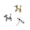 1pc - Titanium Threadless Push In Poodle Top