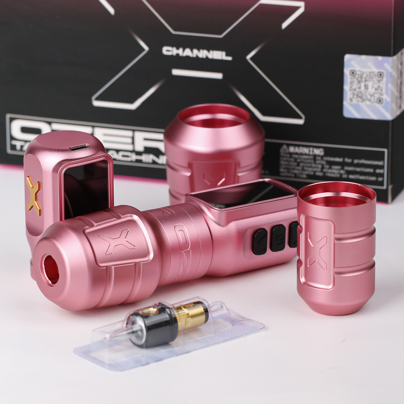 Ozer X - Channel Tattoo Machine-4.2mm Stroke - Pink - Image 5