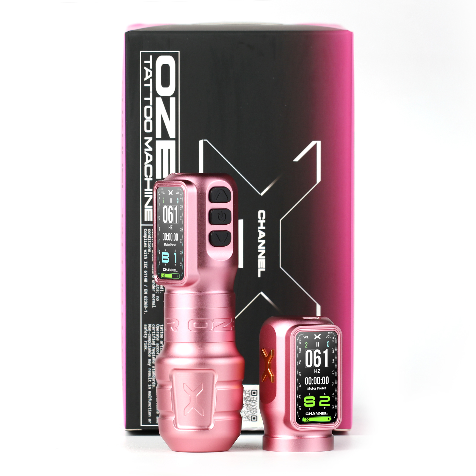 Ozer X - Channel Tattoo Machine-4.2mm Stroke - Pink - Image 4