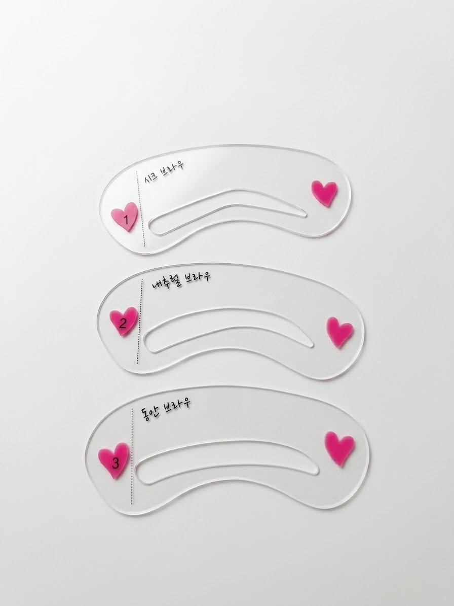 Set of 3 Eyebrow soft flexible mapping stencils